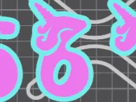 Chiffre six 6 licorne