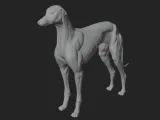 Greyhound Sculpture 3D Model-0