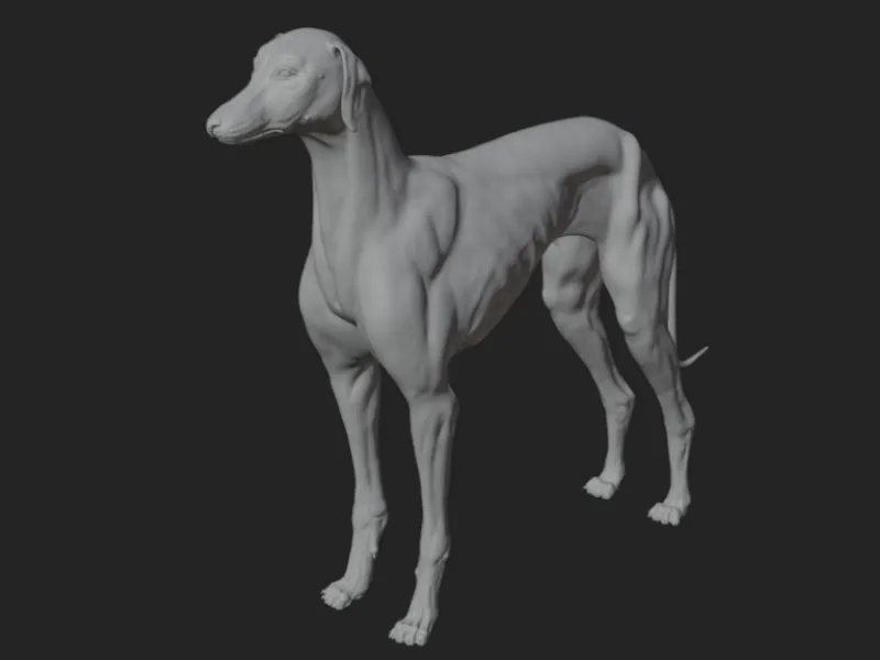 Greyhound Sculpture 3D Model
