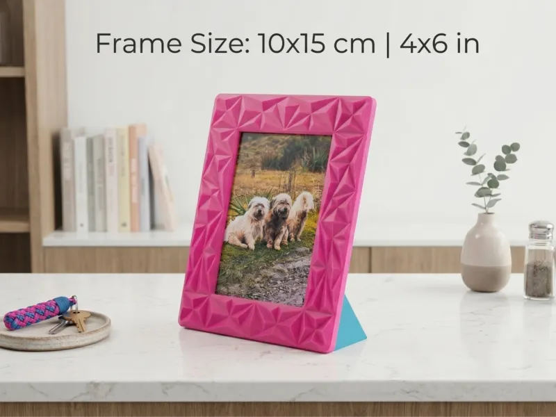 Multi‑Orientation 4x6" Photo Frame + Magic Relief Ready