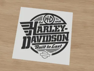 Harley-Davidson built-to-last badge design