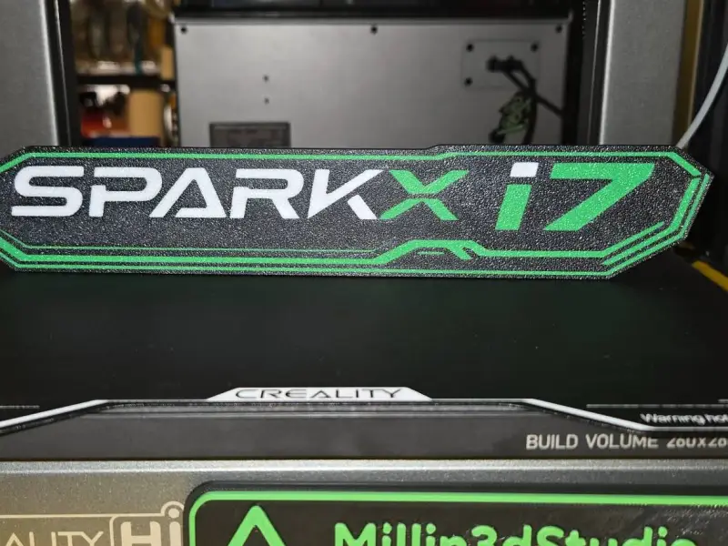 Creality SparkX i7 3d printer Logo Sign