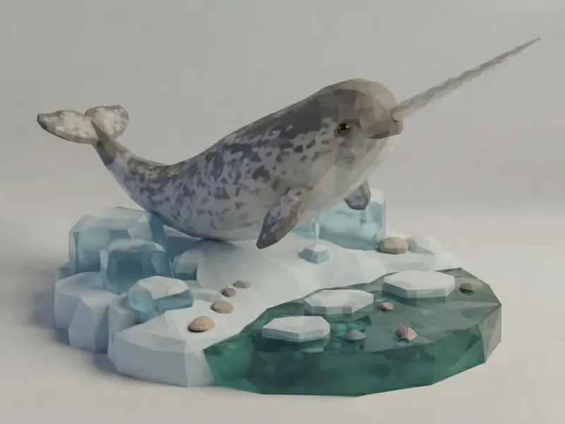 Low Poly Narwhal