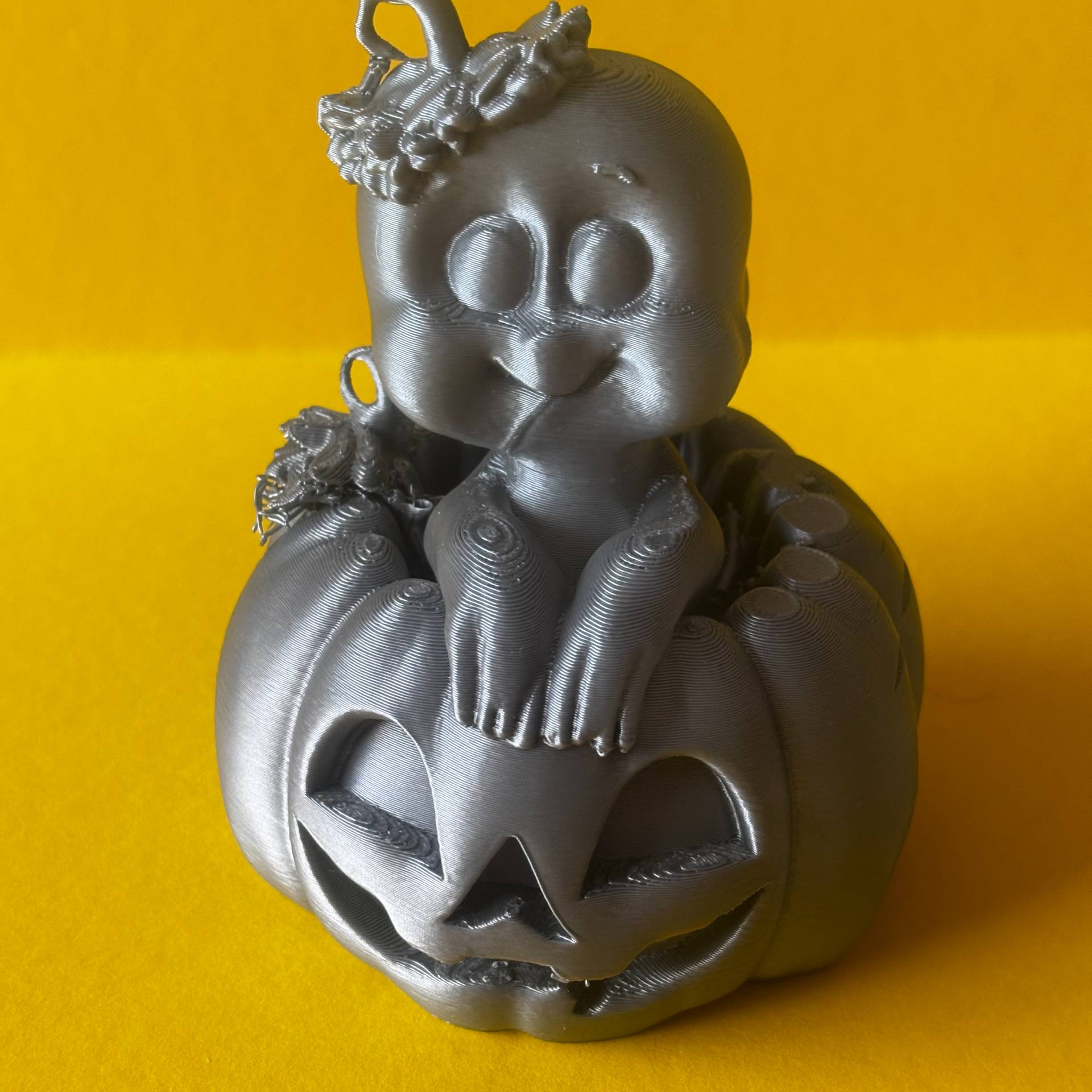 Halloween pumpkin and skeleton