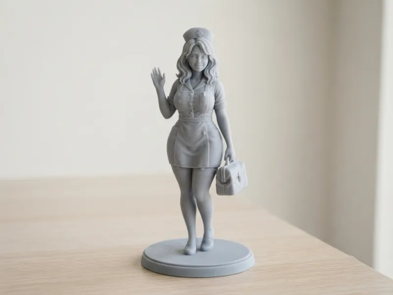 可愛らしいナース風キャラクター