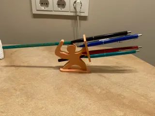 Warrior pen holder