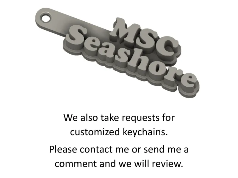 MSC Seashore Keychain / Keyring