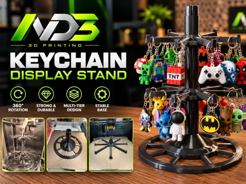 Stronger Rotating Keyring or Charm Stand