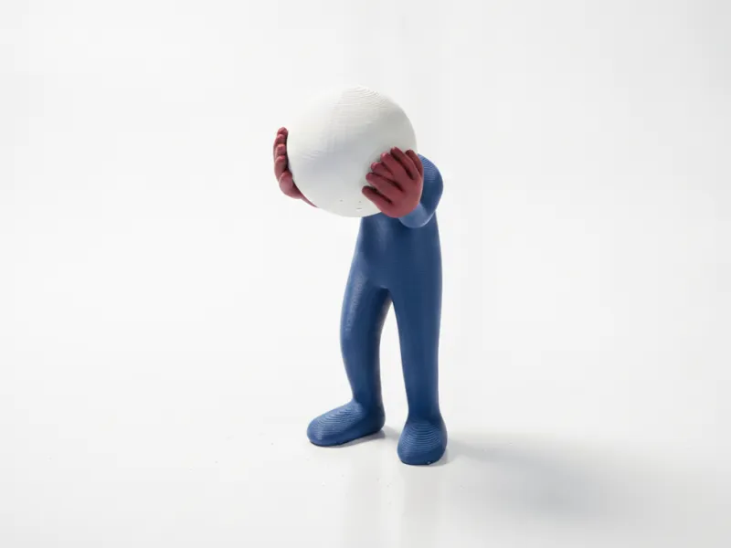 Figura Stressata Espressione Emotiva Stampabile in 3D
