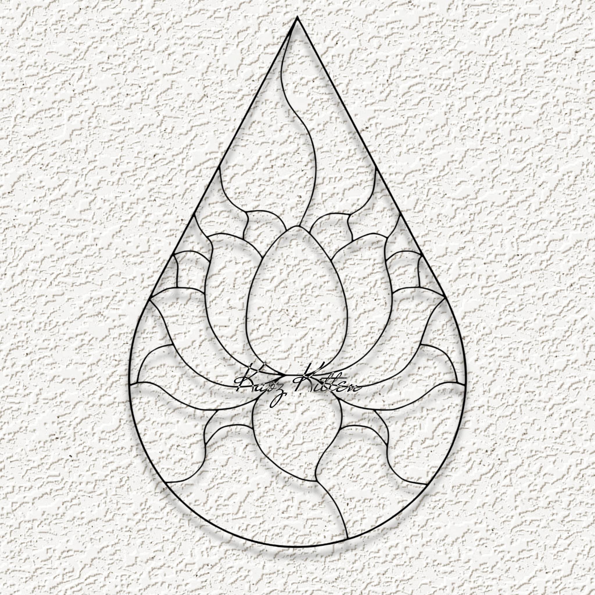 rain drop lotus flower wall art home decor