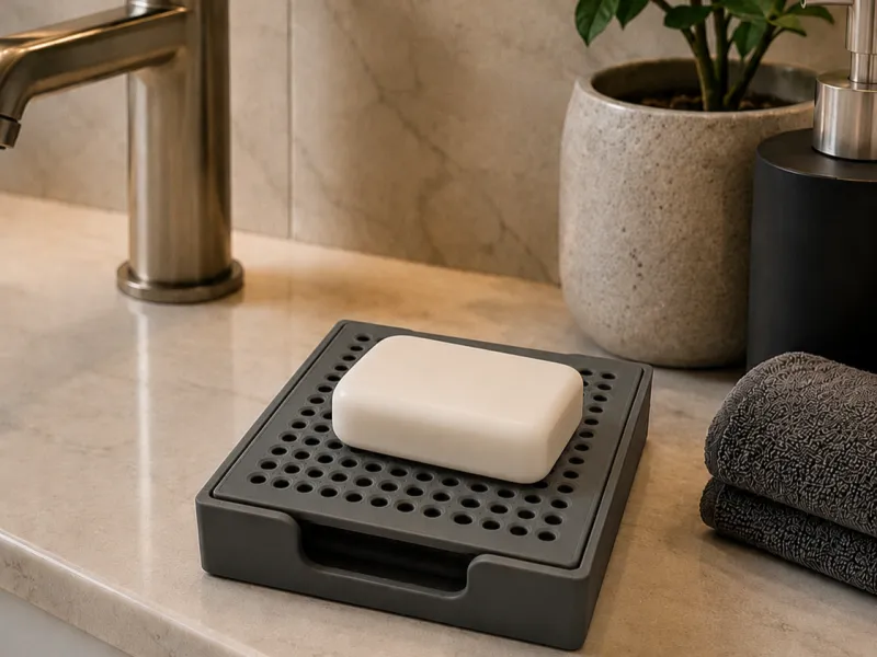 Modern Self-Draining Soap Holder