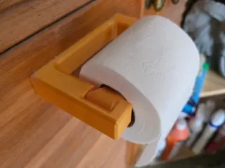 Quick change toilet roll holder - print in place