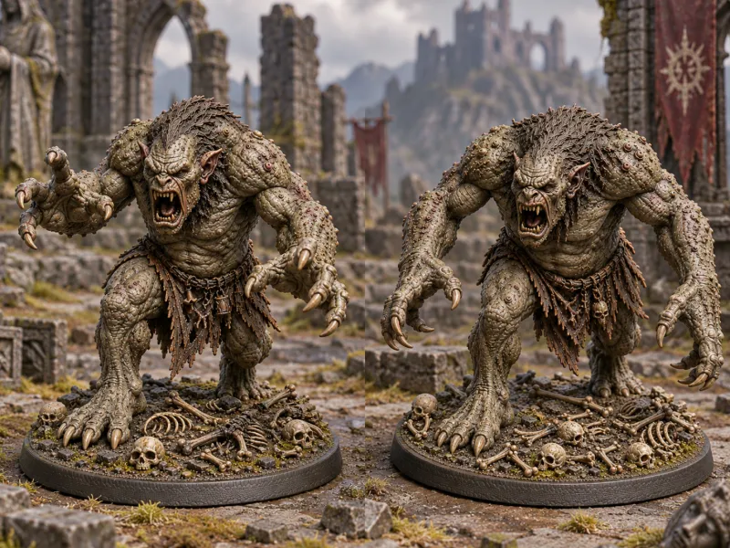 Bunch of Troll for D&D Heroquest skirmish tabletop RPG