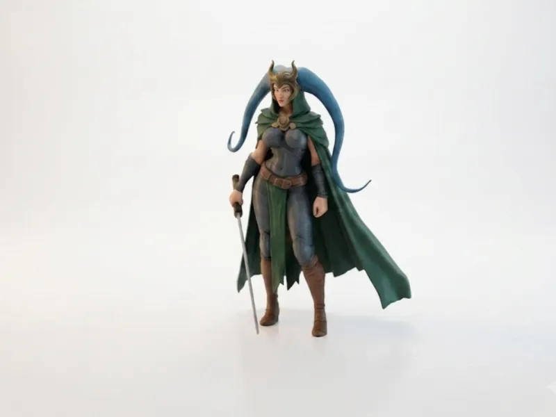 Dame à l'Épée Sombre Figurine de Guerrière Fantastique Imprimable en 3D