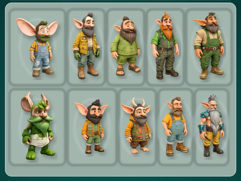 Forest Goblin Bundle – Stylized Kitbash High-Poly Character