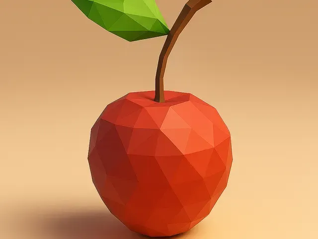 Low Poly Cherry 3D Model