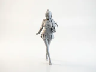 Anime Office Girl Figurine 3D Printable