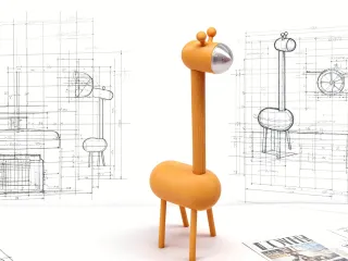 Minimalist Giraffe Figurine Night Light