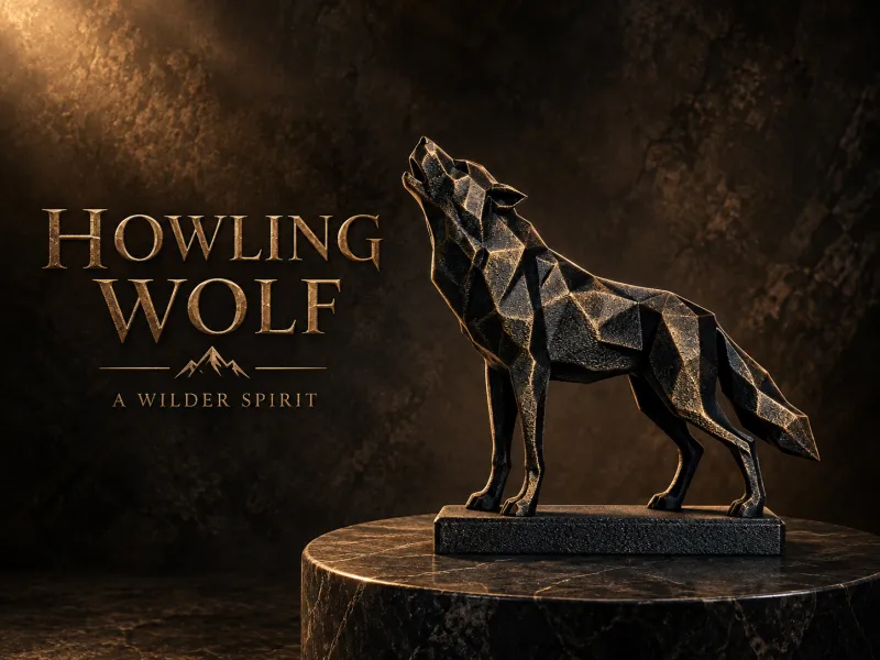 Howling Wolf Sculpture