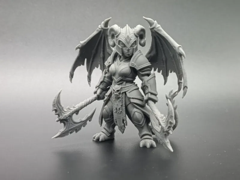 Weibliche Dragonborn RPG - Chibi-Doppelaxtkriegerin