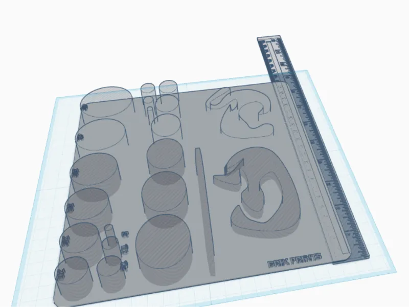 stencil (with measurements), circle, eclipse, french curves.