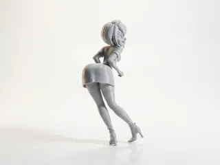 Lady Looking Back Figurine Female Figure 3D Printable