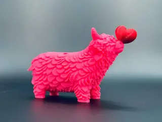 Ox heart valentines day decor