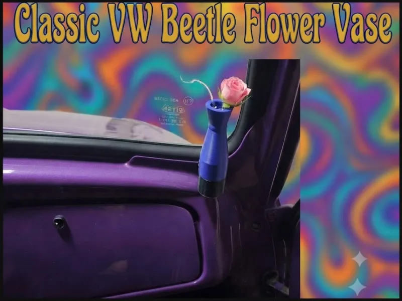 Classic VW Beetle Flower Vase