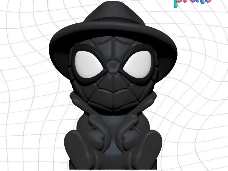 Spider Man Noir - Toy - Keyring - Charm - Support Free
