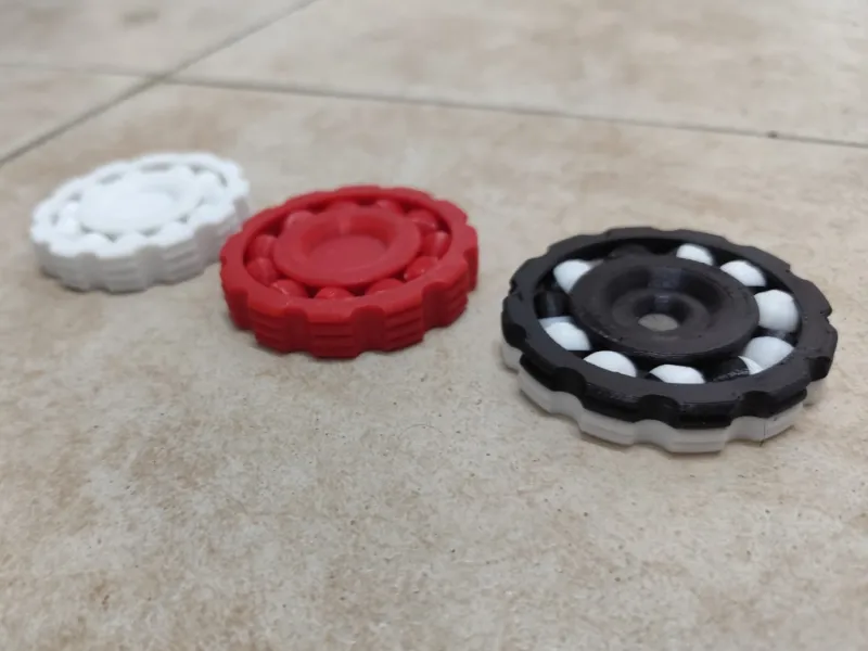 Print-in-Place Kogellager Fidget Spinner | Meerkleurig