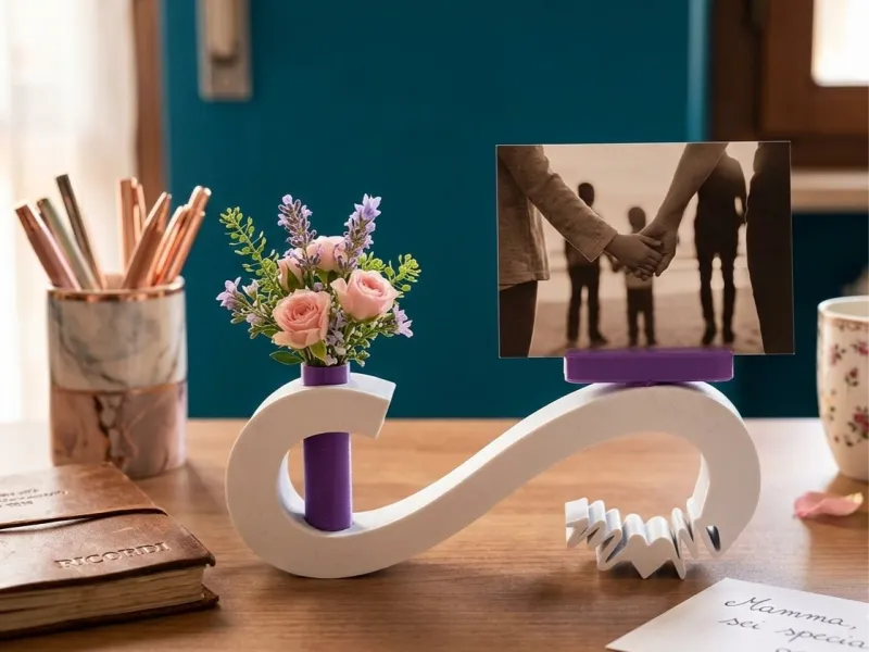 Infinity Bond Mother's Day / Small Vase and Photo portrait
