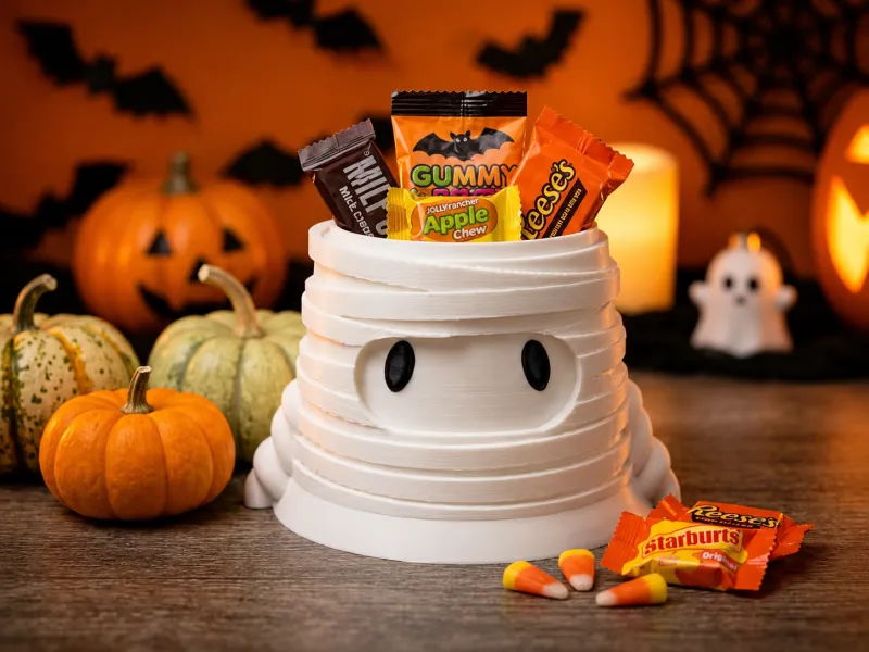Porta Caramelle Mummia Spaventosa - Ciotola per Dolcetti di Halloween