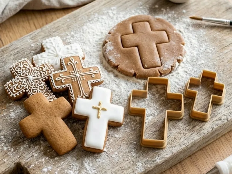 Cortador de Biscoitos em Forma de Cruz, 5 tamanhos, Cruz, Forma, Utensílios de Cozinha