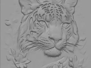 Tiger - relief sculpture