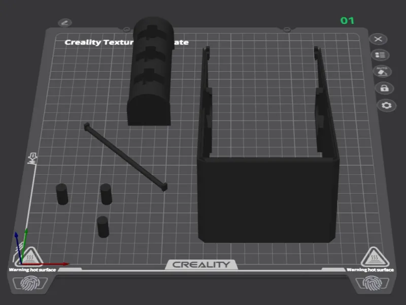 Adaptador de Carretel para Caixa Seca Creality com Rolamentos 608zz v3
