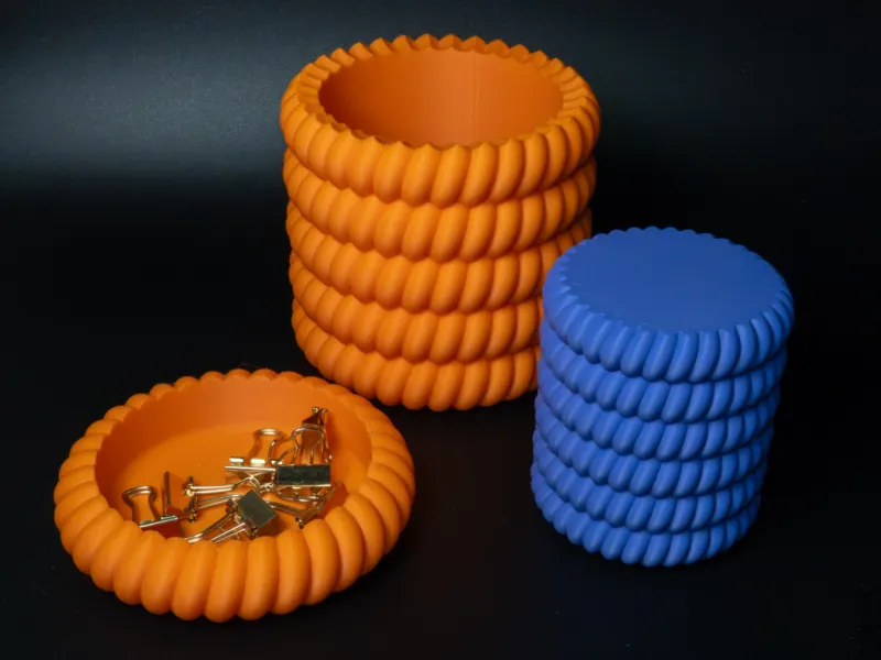 Coiled Rope Storage Jar with Reversible Lid