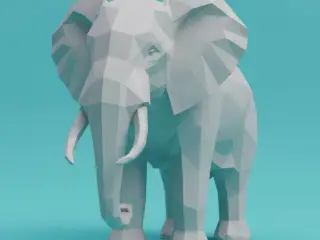 #07 | elephant lowpoly