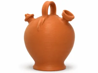 Traditional Spanish Botijo – Terracotta Water Jug Model