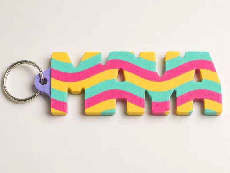 Étiquette de nom rétro groovy de Maya