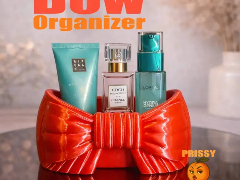 Organizer a Fiocco - Elegante Portaoggetti Multiplo per Toeletta e Scrivania