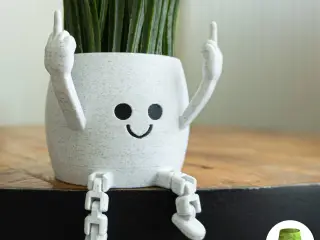 Happy Flex Sitting Middle Fingers Pot