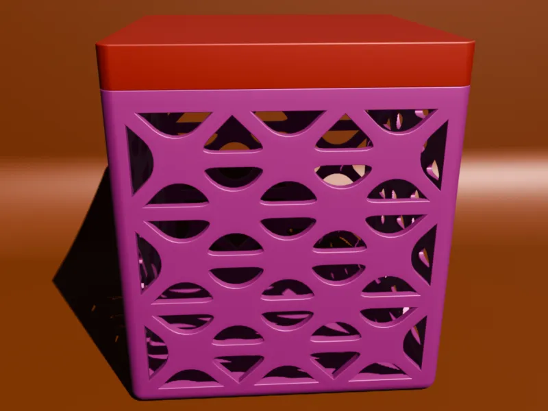 Geometric Lattice Storage Box with Lid V3D ID-49