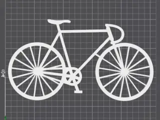 Silhouette of a fixie bike Wall Decoration