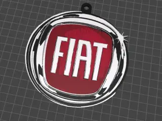 Fiat Logo Keychain – Multi-Color / Single Color Option