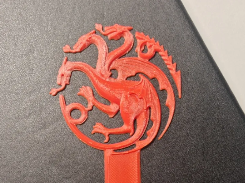 Original Lore-Accurate Targaryen Bipedal Dragon Bookmark