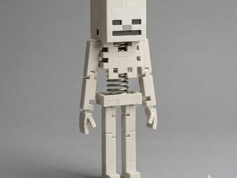 Minecraftスタイルのスケルトン