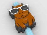 Straw Topper Capybara-0