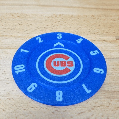 Subcopo Contador de Bebidas do Chicago Cubs (Monocromático+Multicor)