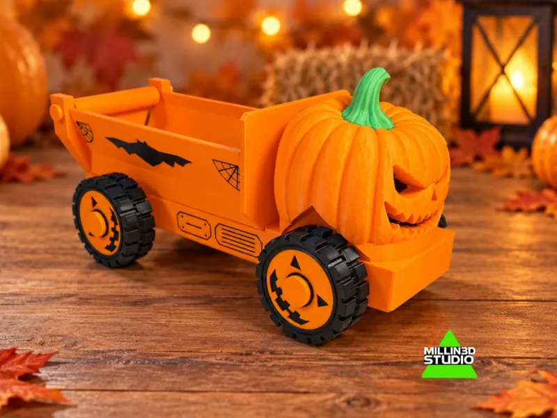 Halloween Pumpkin Candy Dump Truck