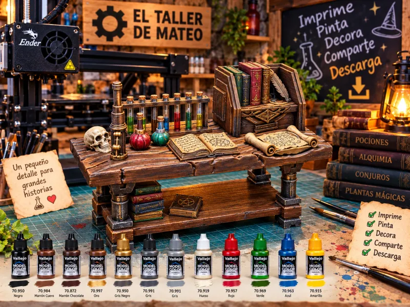 Mesa del Alquimista – Laboratorio de Pociones